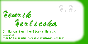 henrik herlicska business card